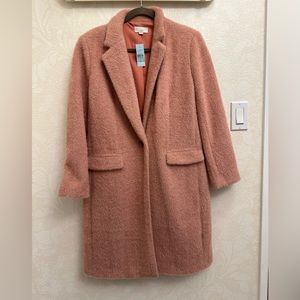 Loft Cozy Herringbone coat in vintage red - Medium Petite